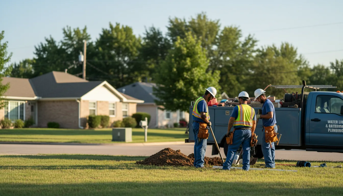 Residential water line and bathroom plumbing service in Coral, MI